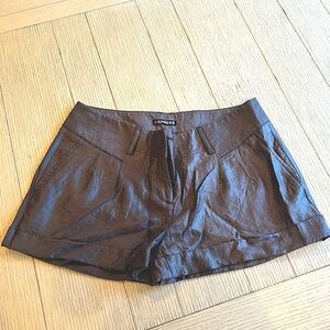 Express size 6 dressy shorts in silver metallic